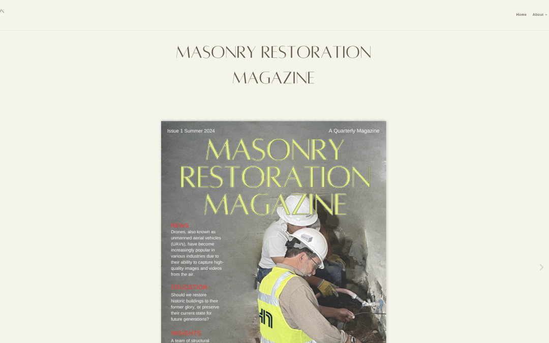 Website for Masonry Restoration Magazine